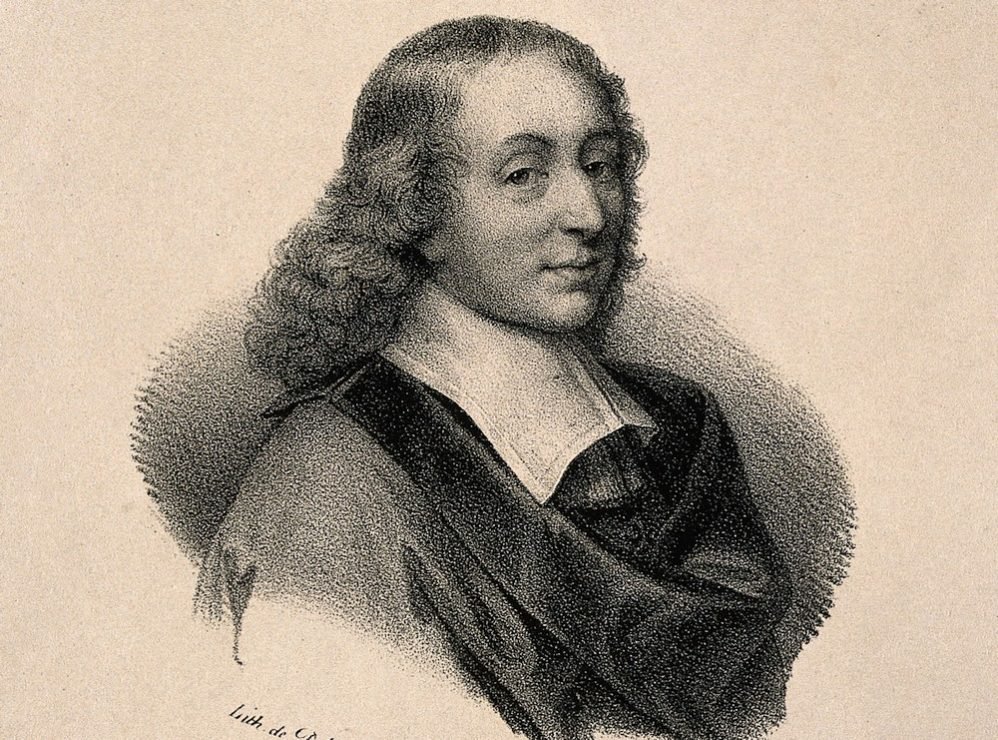 Blaise Pascal. Lithograph after G. Edelinck after F. Quesnel Wellcome V0004512