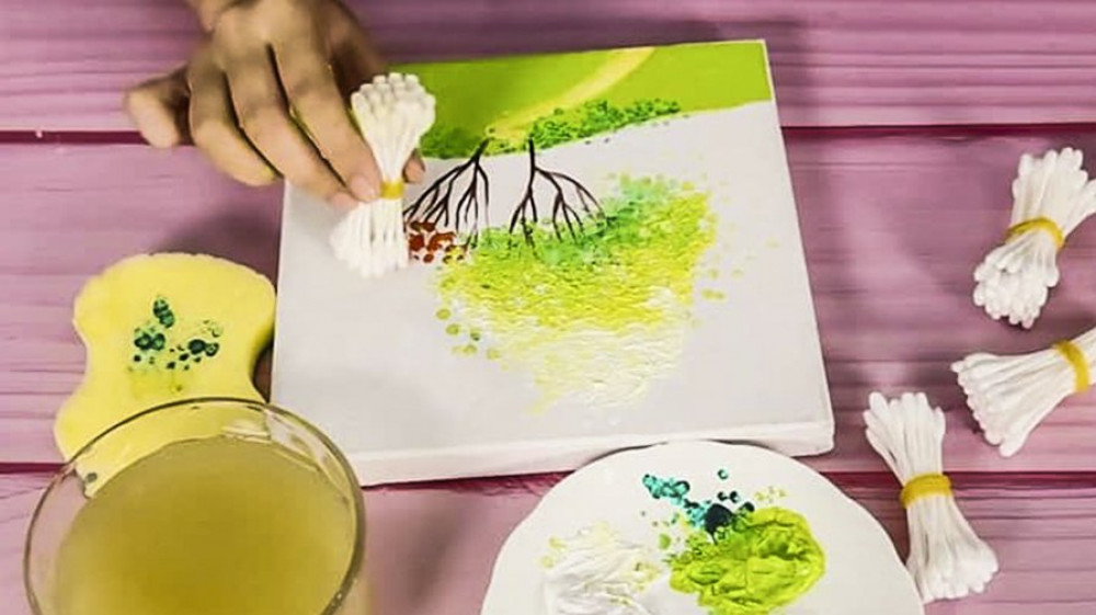 thu gian cuoi tuan ve tranh mau noi bang tam bong ve tranh thumb169